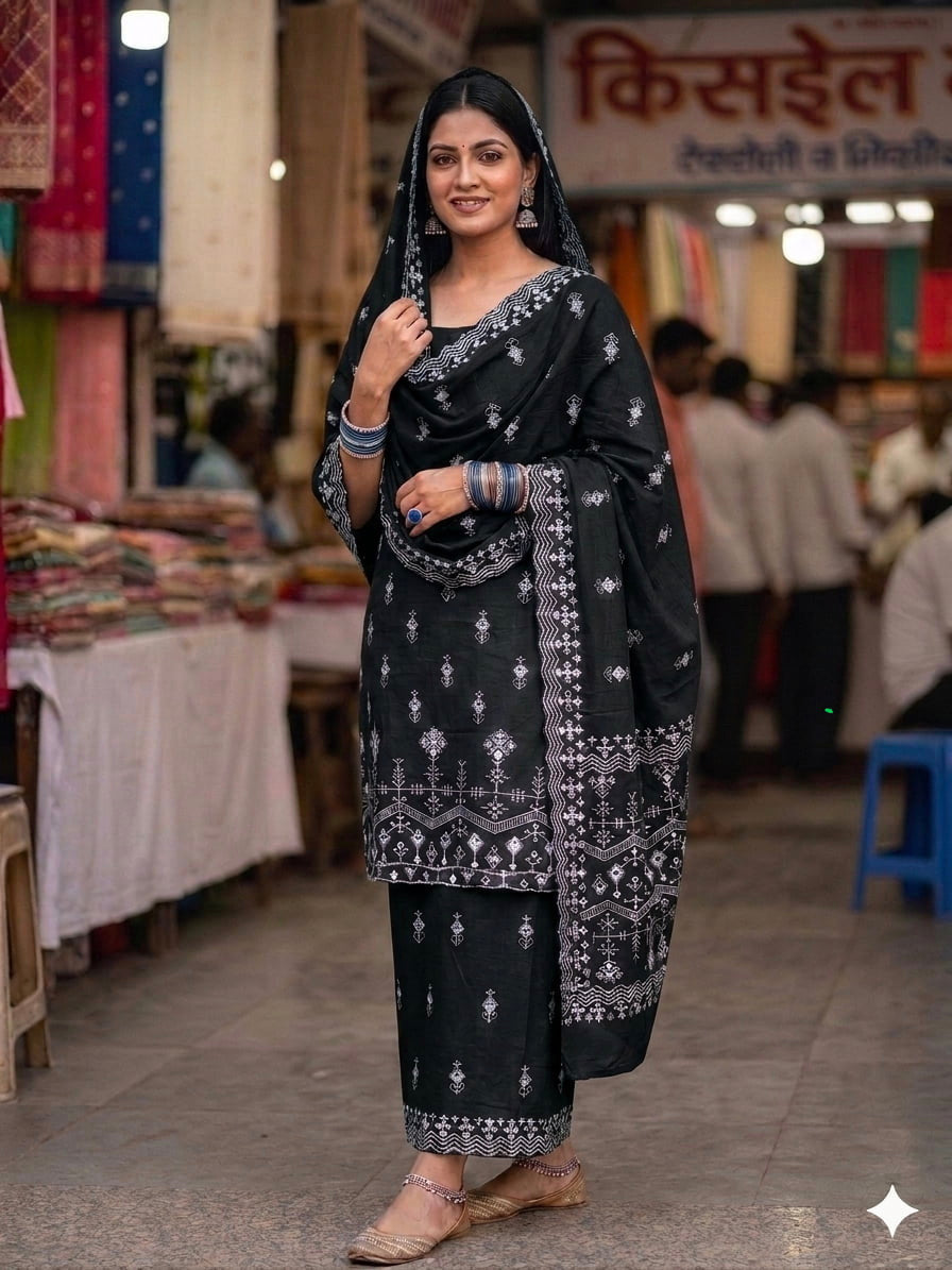 Jaipur’s Trending Pure Mul Cotton 3-Piece Suit Set | Comfortable Luxury | sizes XS–8XL